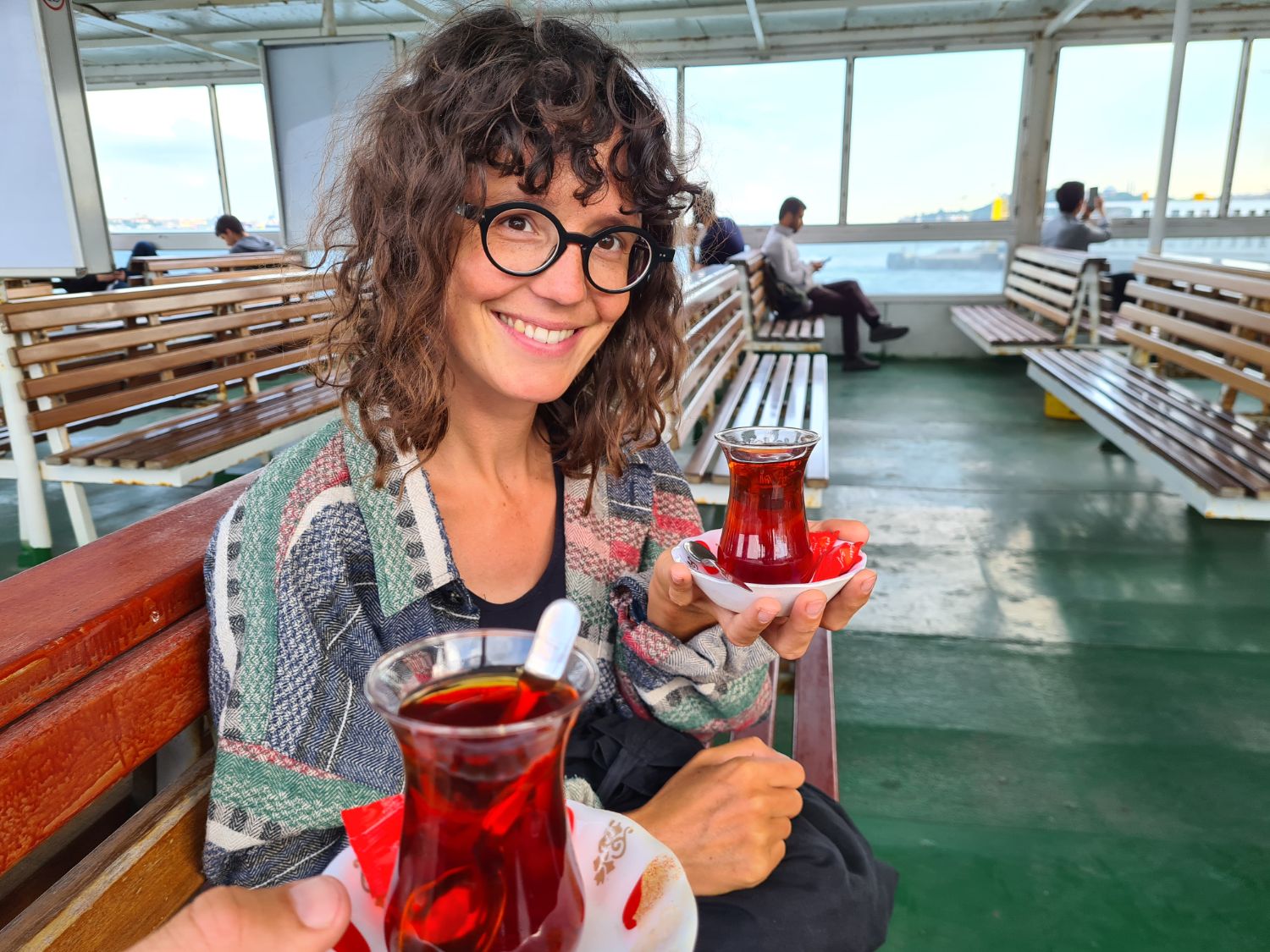 Tea everywhere, even on the ferry