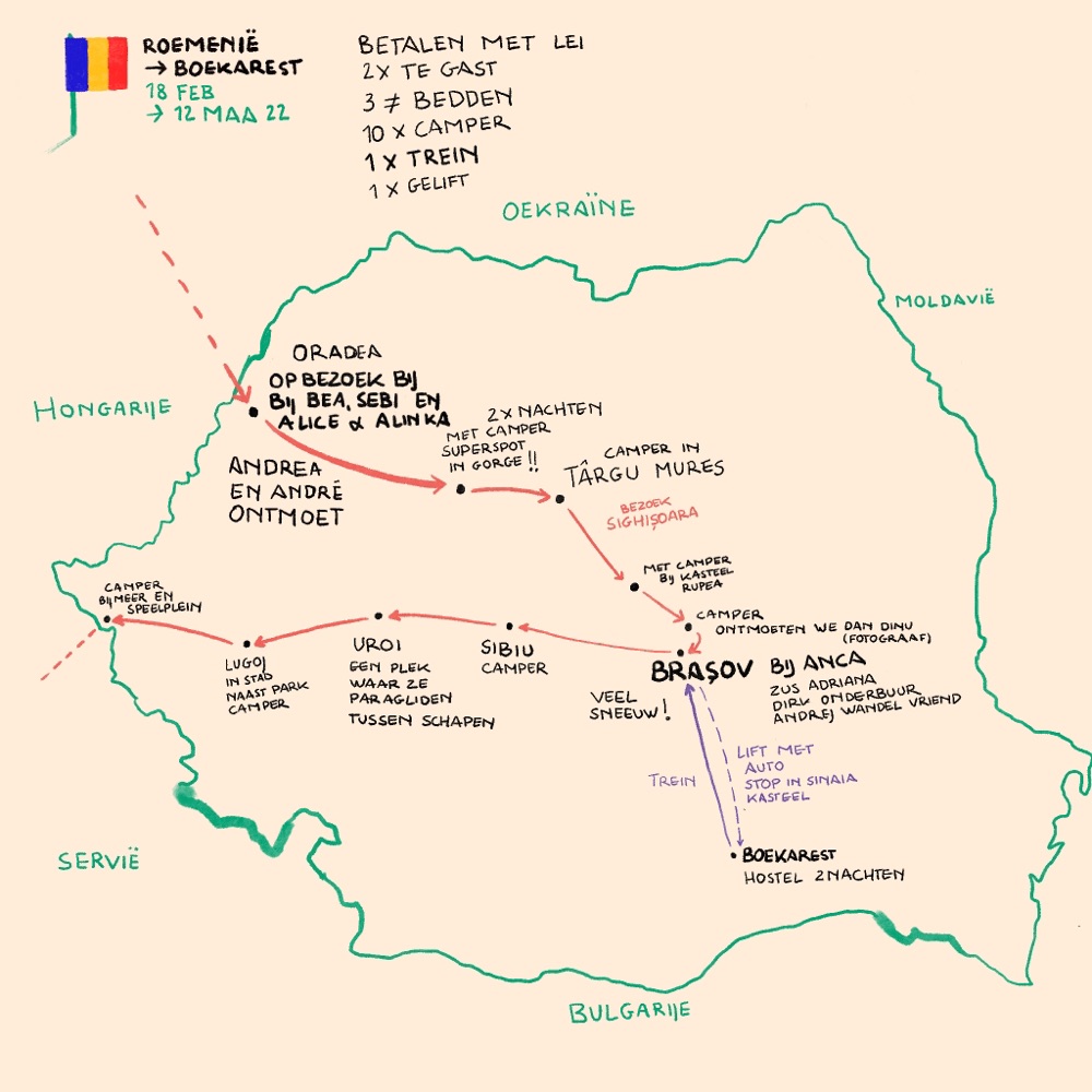 Tineke’s map of Romania
