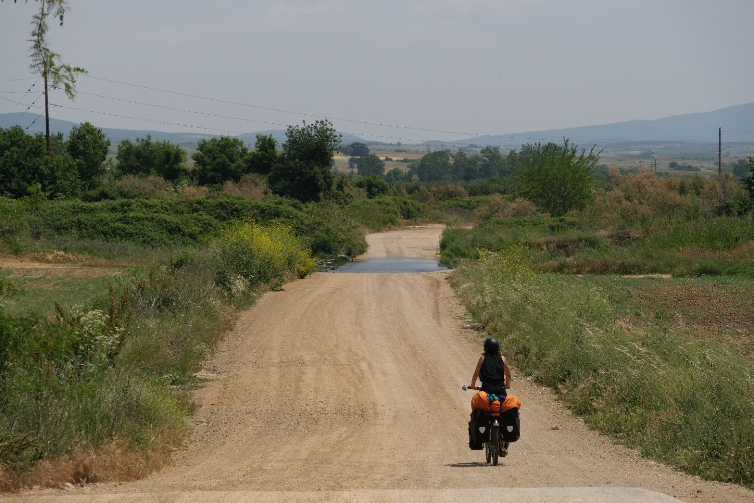 Empty gravel roads in Greece