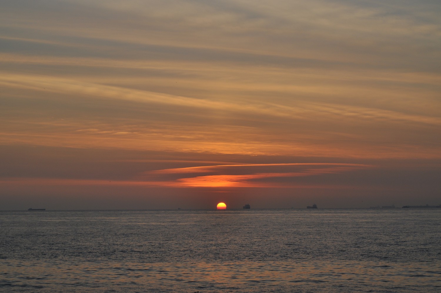 Sunset over the sea of Marmara