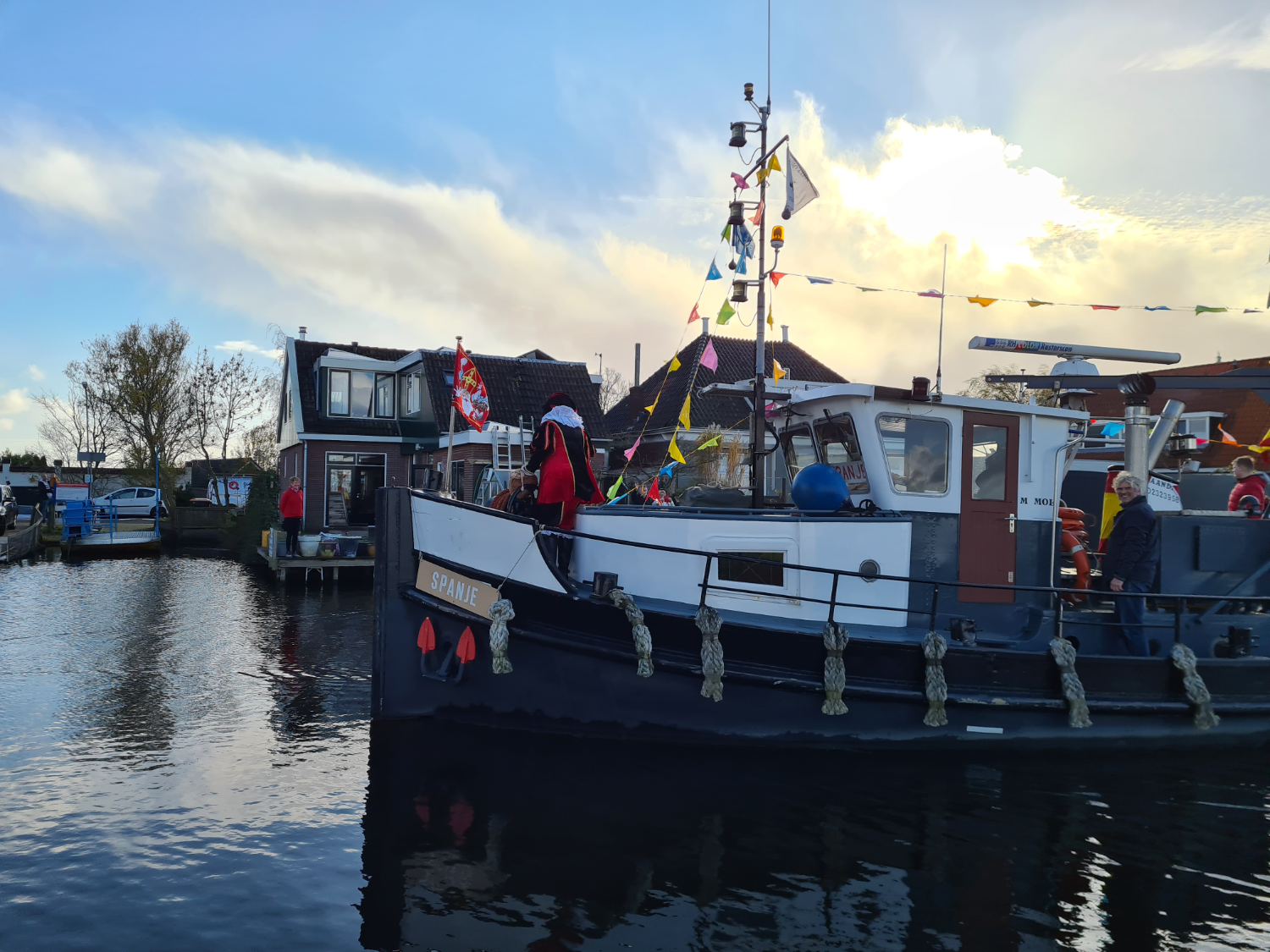 Sinterklaas on a boat