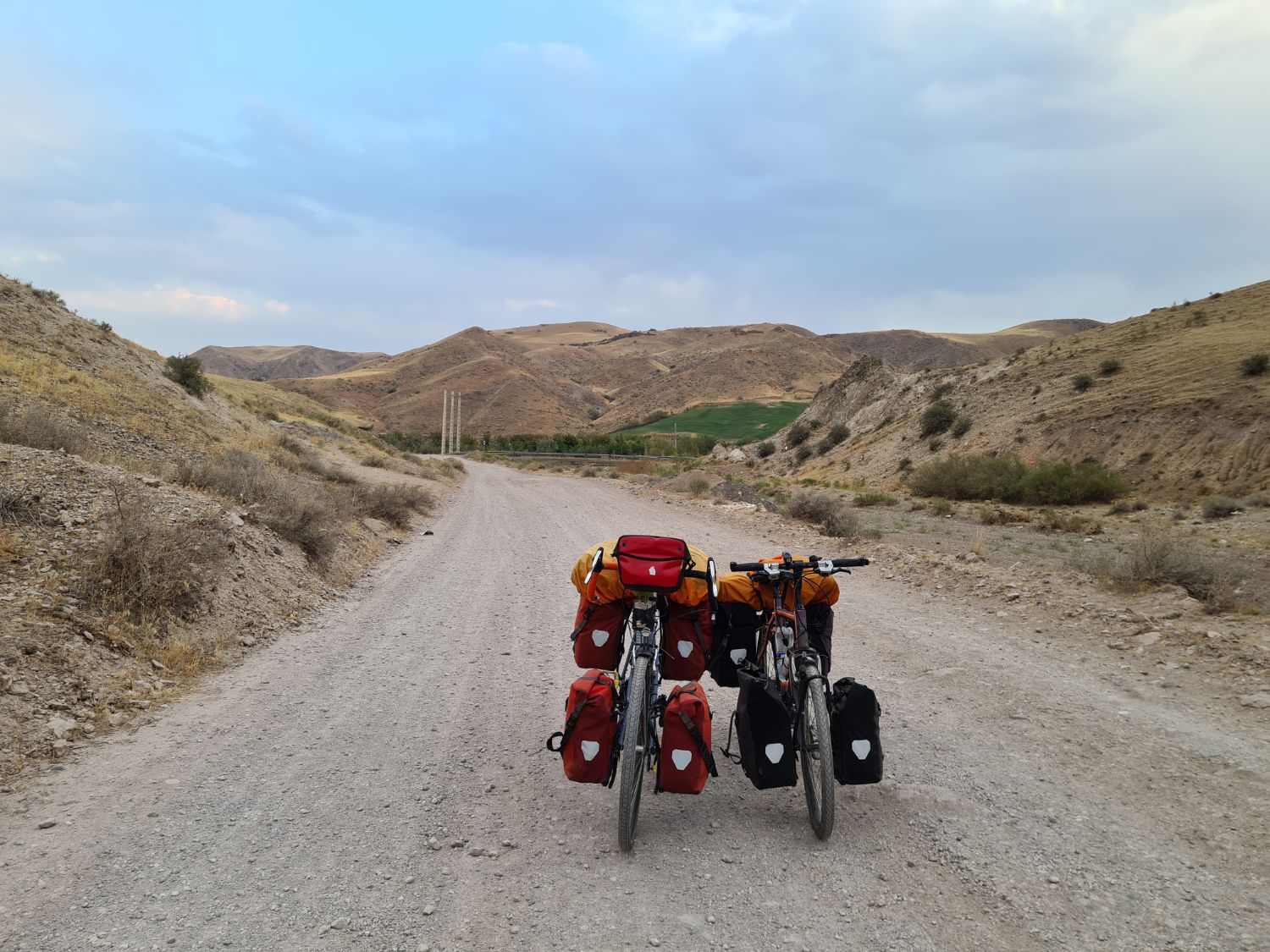 Our bikes, not knowing this was not the gravel road to take
