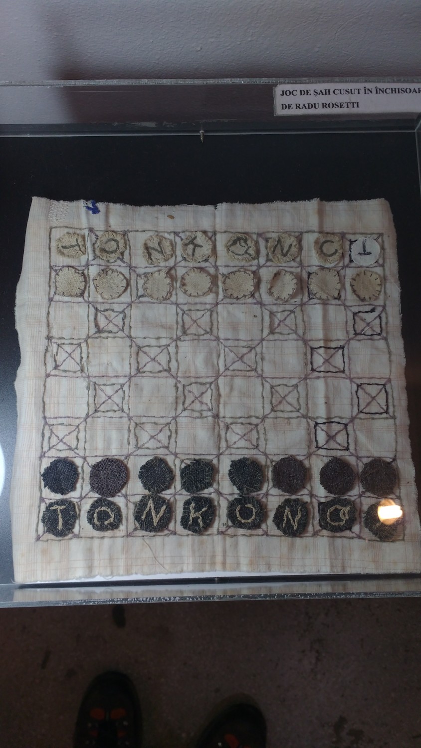 A chess set made of cloth