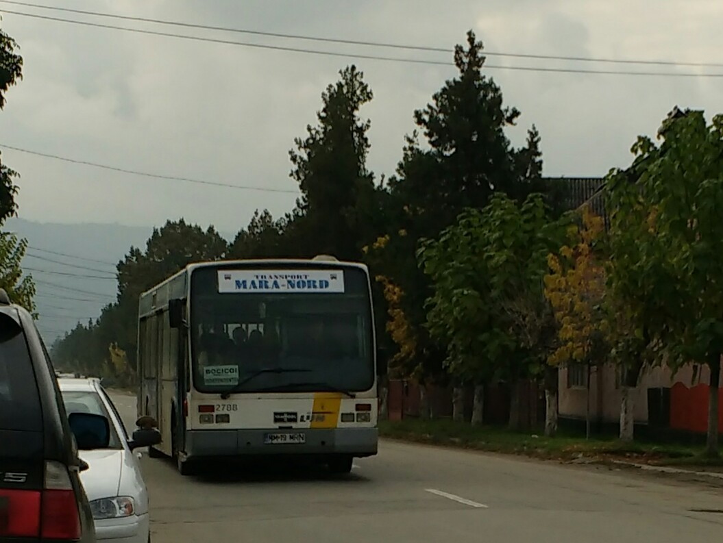 A Belgian public transport bus in Romania